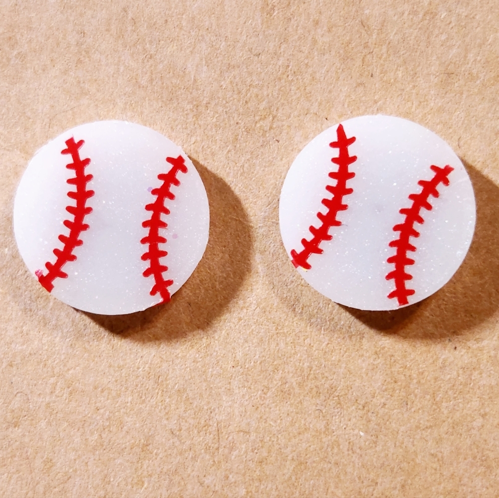 Baseball Stud Earrings